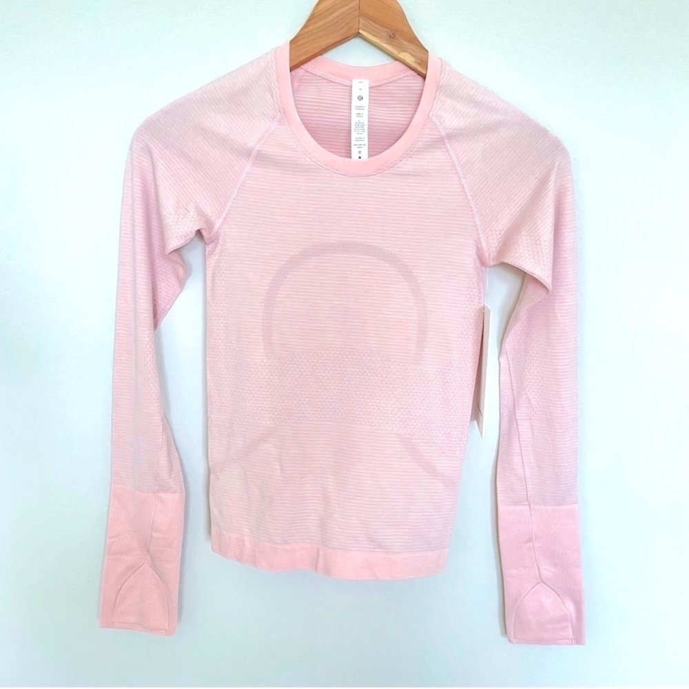 NWT Lululemon Swiftly Tech Long Sleeve Shirt 2.0 *Race Length Flush Pink Size 0